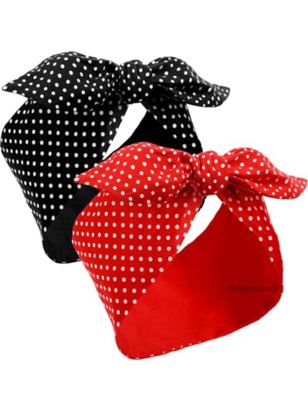 Polka Dot Bow Headband Set Retro 50s Halloween Costume Accessory